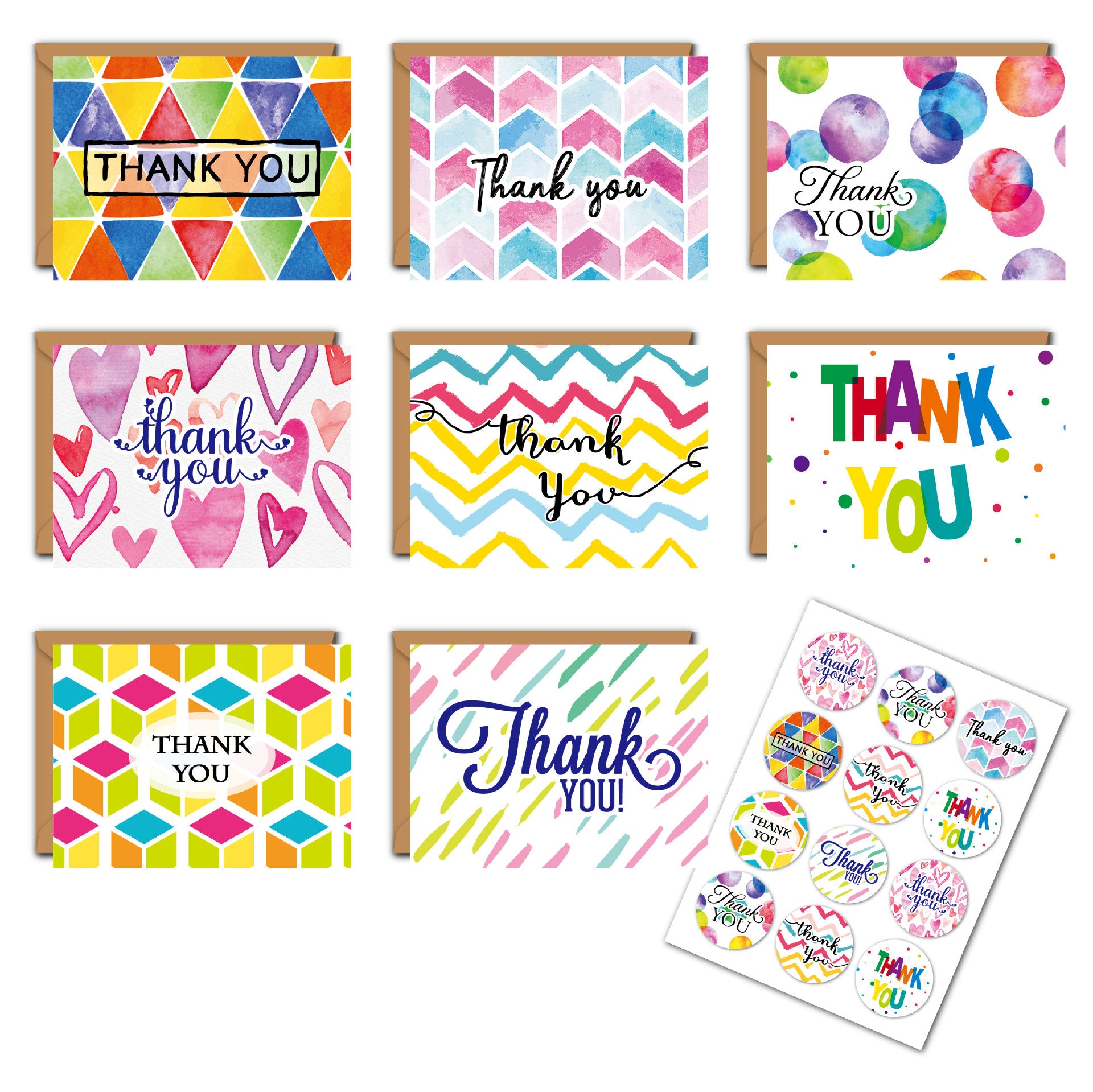 Tarjetas de agradecimiento al por mayor papel